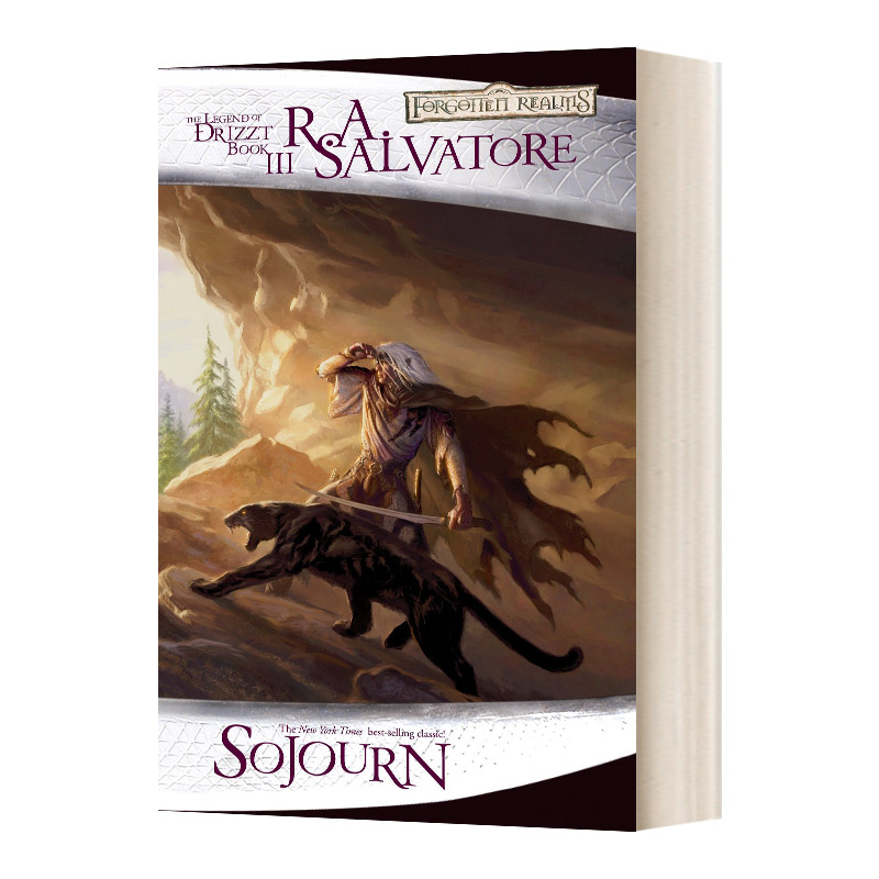 英文原版小说 The Legend of Drizzt Dark Elf Trilogy 03 Sojourn 黑暗精灵三部曲3 旅居 英文版 进口英语原版书籍