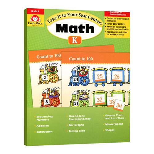 英文原版 Take it to your seat math centers grades K 核心技能训练系列 数学 幼儿园大班 英文版 进口英语原版书籍