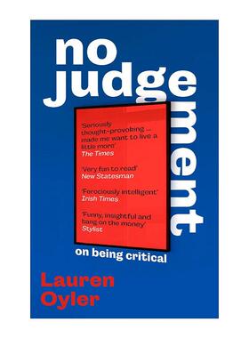 英文原版 No Judgement 不评判 关于批评 英文版 进口英语原版书籍