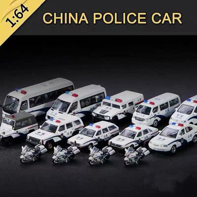 拓意164公安警车合金汽车模型