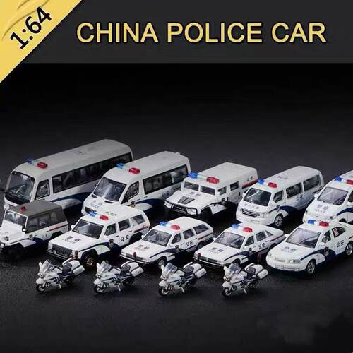 拓意164公安警车合金汽车模型