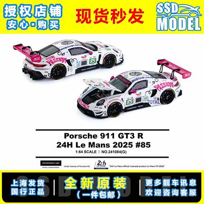 【SSD】TH 1:64 #123保时捷 911 GT3 R 铁娘子85仿真合金汽车模型