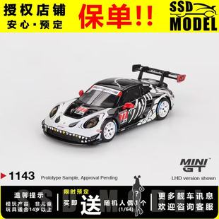 GT3 64保时捷911 车模1143 MINIGT AORacing万圣节骷髅龙