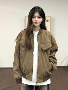 AHCN（志存高远) 美式复古cleanfit工装夹克男女秋季休闲宽松外套