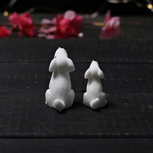 菁娇苔藓微景观DIY材料装饰品 多肉组合盆栽迷你小摆件白狗望月狗