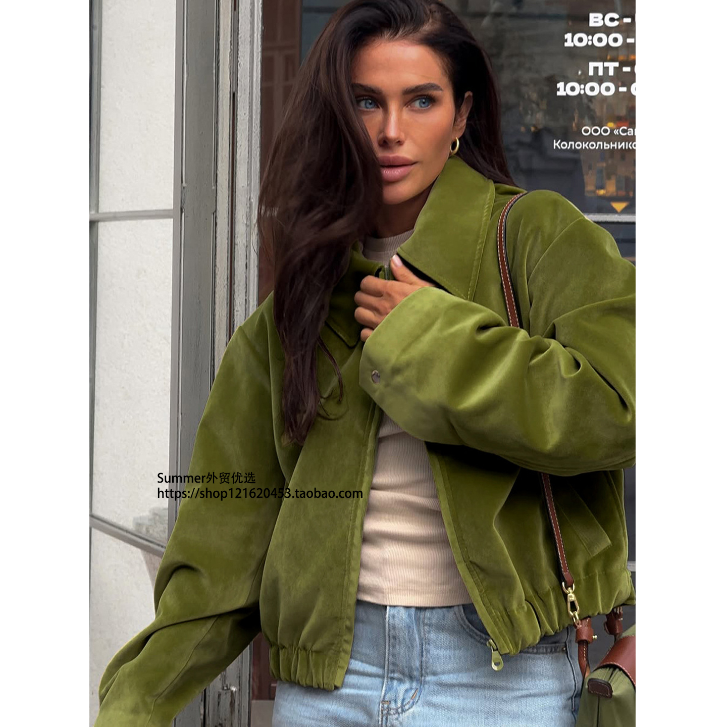 2025欧美复古丝绒宽松棒球服外套