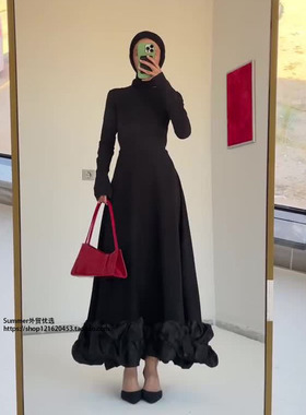 2025泡泡网纱大摆连衣裙晚礼服荷叶边修身连衣裙 Ruffled dresses