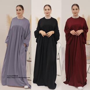 dresse 中东阿拉伯女印尼宽松舒适款 swing Loose robe 长袍连衣裙
