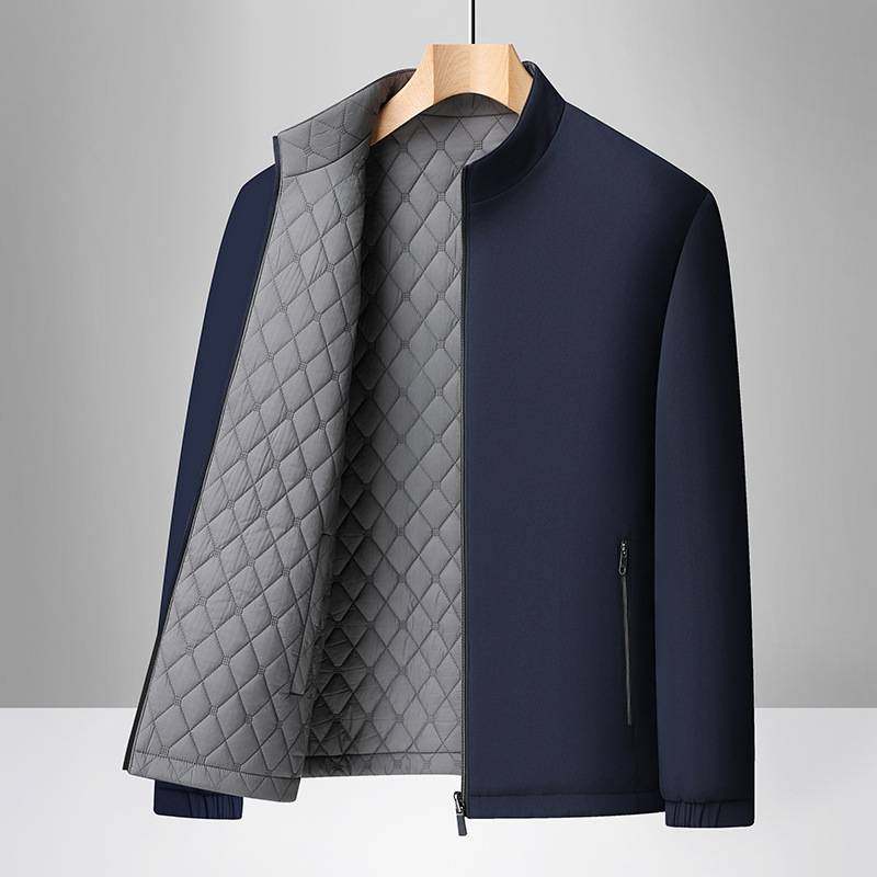 专柜品牌中年男士外套棉服爸爸冬装保暖中老年男棉衣短版棉袄秋冬