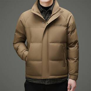 专柜品牌2025冬季羽绒服男短款轻薄加厚防寒外套中青年男士休闲鸭