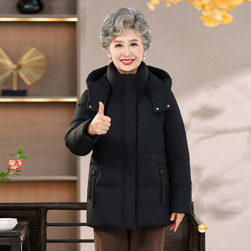 专柜官方2026奶奶款棉服短款洋气冬季中老年女加厚大码小个子防寒