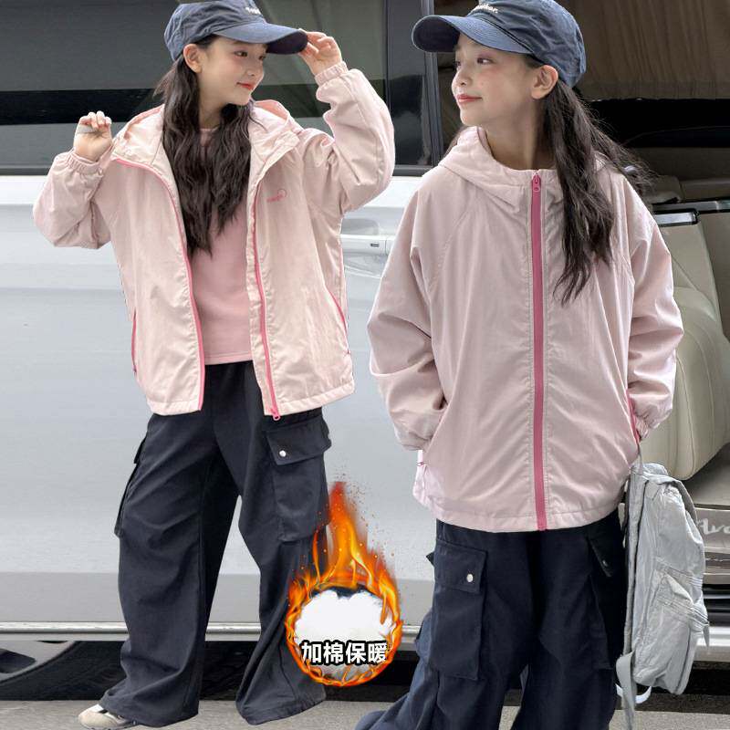 专柜品牌儿童三防棉服外套2026新款儿童深秋保暖中大童夹棉糖果色