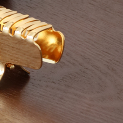 【老客入！大厂】1-2周发货 镂空字母 黄铜镀金鲨鱼发夹SDYA782