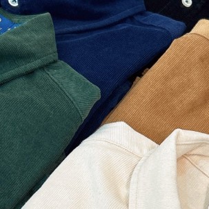 【老客入 ZHENG】3-5天发货 情侣 刺绣logo灯芯绒长袖衬衫XM014