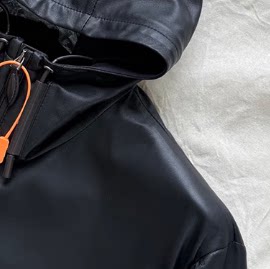 【老客入!大厂】5-7天发 男士 商务短款连帽皮衣外套 SDYB954