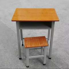 学校台凳学生课桌椅培训班书桌辅导班台无靠背小方凳子