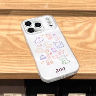 磨砂二合一适用苹果18Pro/华为mate80/荣耀600Pro/小米15/OPPO/VIVO X300原创简约卡通手机壳iPhone17/16/14