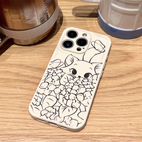 适用苹果17/华为Pura80/小米17/OPPO Reno14/VIVO X200原创插画tpu全包手机壳iPhone13/16Promax高级线条小猫