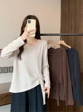 超火长袖针织打底衫t恤女早秋