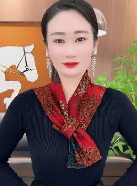 复古印花围巾丝巾女冬季
