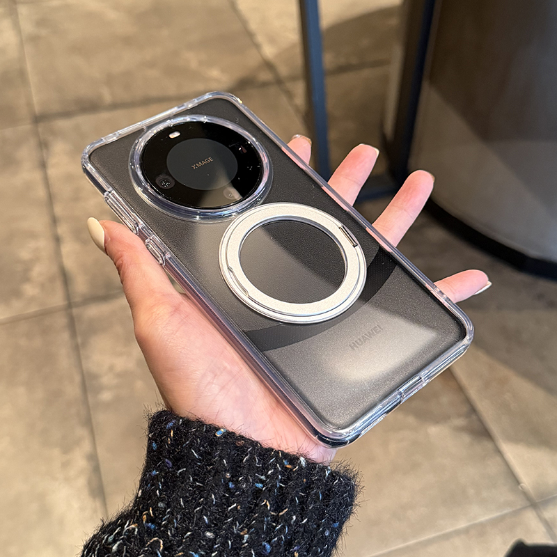 适用华为Mate80Pro手机壳Mate80ProMax透明保护套Mate80全包防摔80旋转支架磁吸高品质晶透外壳