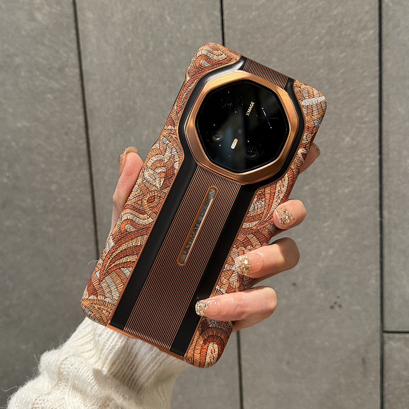 适用于华为Mate70rs手机壳新款华为mate70rs非凡大师保时捷保护套复古橙色波西米亚风全包超薄硬壳