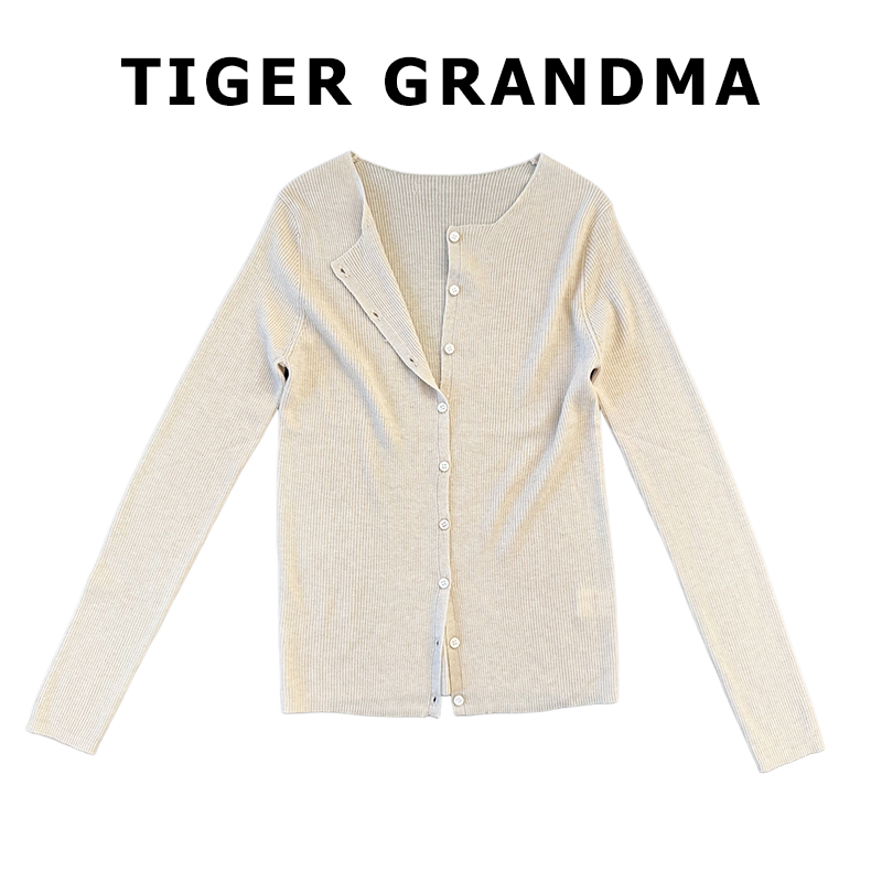 大奇TG【柔光软糯】丝光羊毛气质感显瘦针织开衫舒适气质极简风