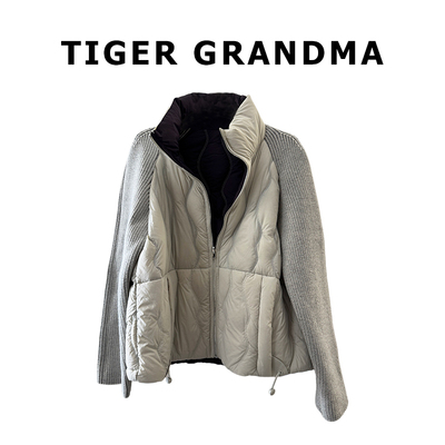 大奇TG【织羽双构】正反两穿-新国标白鸭绒-针织插肩袖拼接羽绒服