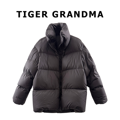 大奇TG【鹅绒小暖炉】简约高级失重感90白鹅绒立领中长羽绒服