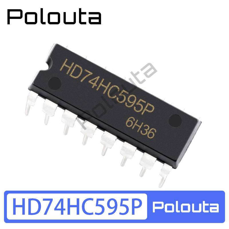 HD74HC595P 74HC595N直插DIP16 8位寄存器锁存芯片 POLOUTA