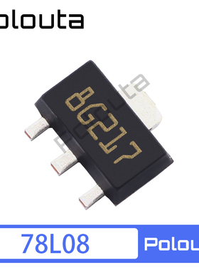 进口原装 78L08 L78L08ACUTR L78L08 SOT-89三端稳压管贴片三极管