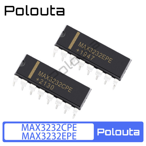 MAX3232CPE MAX3232EPE RS-232收发器 MAX3232芯片 DIP16 Polouta