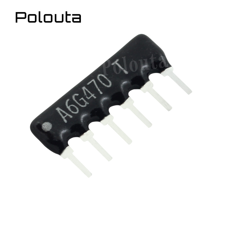 Polouta 6脚排阻 间距 2.54MM