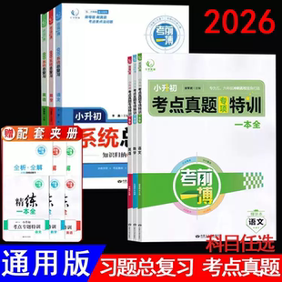 2026小升初系统总复习考点真题专项特训一本全语文数学英语小学生六年级上下学期升初中总复习知识归纳与考点大全考前一搏乐学教辅