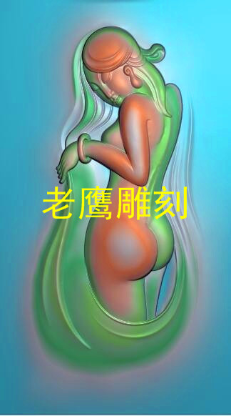 裸女 旺夫 美女38 精雕图 灰度图 浮雕图 白玉小挂件 商务/设计服务 设计素材/源文件 原图主图