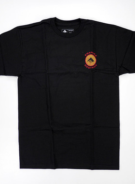 美国Emerica滑板黑色圆领简约运动短袖T恤男士上衣-SCC滑板店