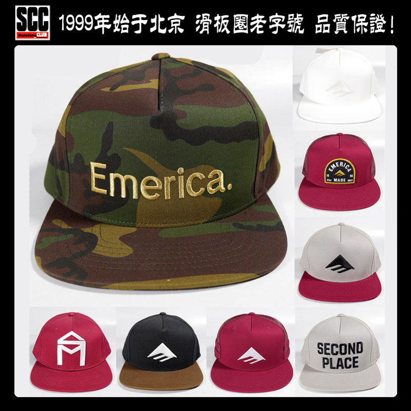 街头帽子emerica圆顶迷彩欧美
