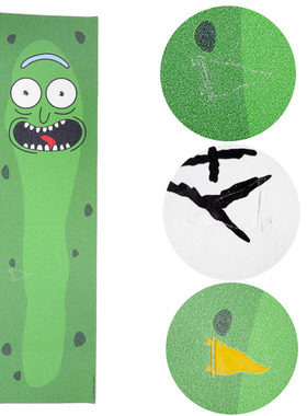 美国primitive滑板砂纸Rick And Morty绿色腌黄瓜龙珠漫威蜘蛛侠