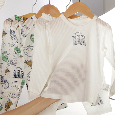 超薄小男孩儿童空调服睡衣长裤