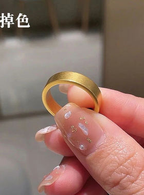 金包银素圈戒指传承戒指女光圈指环食指戒时尚不掉色