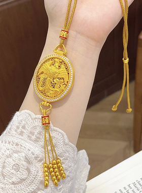 金包银古法凤香囊吊坠新中式国潮风流苏挂坠