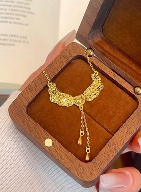 金包银爱神之翼碎碎冰爱心项链女2025新款精致轻奢锁骨链