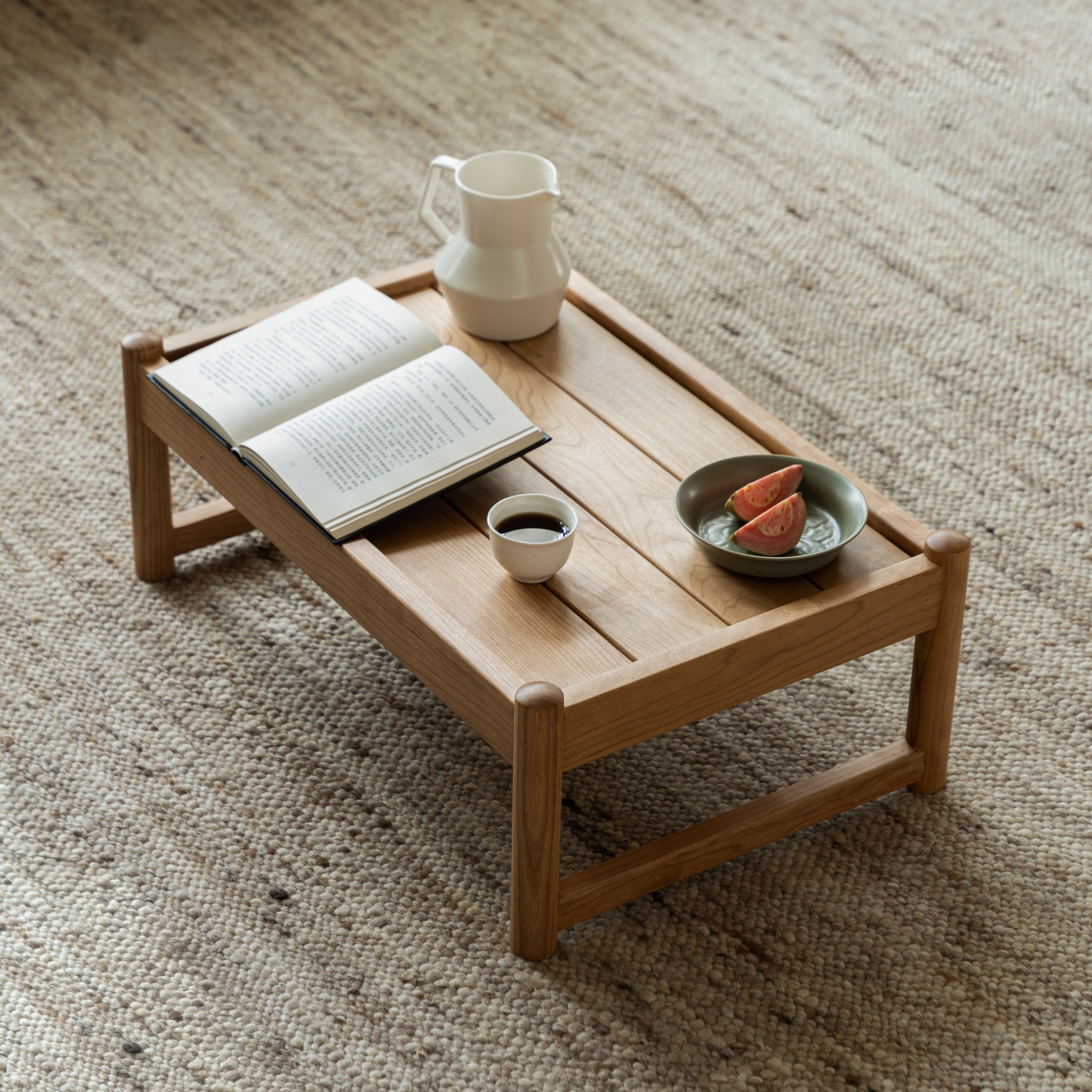 mumo木墨 榻茶几 日式樱桃硬枫木客厅卧室茶室实木手工简约矮茶几