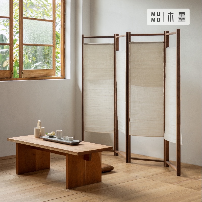 MUMO木墨  屏风式衣帽架 红橡木 黑胡桃木 衣架 三扇 四扇