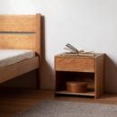 卧室储物置物架极简现代小户型收纳柜子 床头柜 夏克式 MUMO木墨