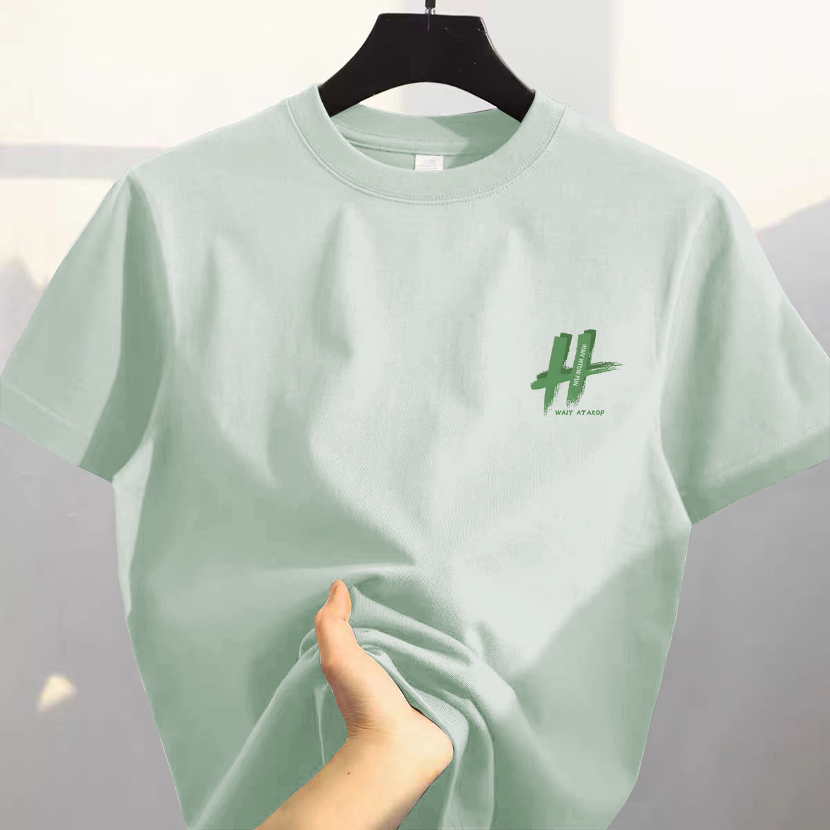 商场撤回~尾货清仓捡漏库存美式休闲简约纯棉短袖T恤男女同款上衣
