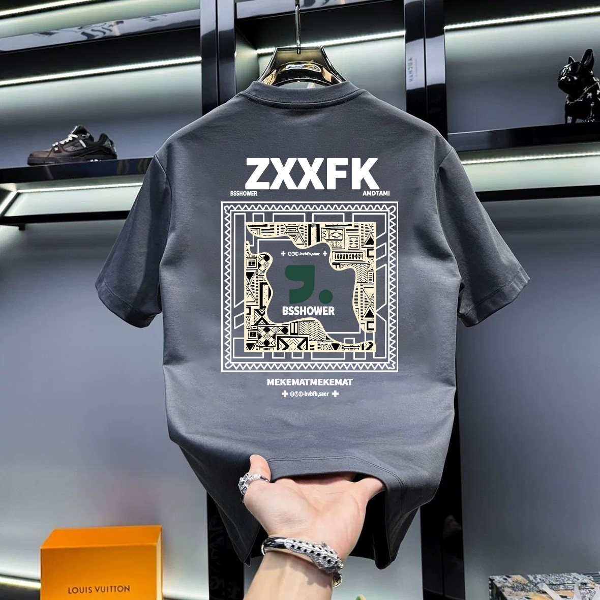 清仓捡漏~品牌折扣特大码300斤美式纯棉短袖T恤男女潮流百搭半袖