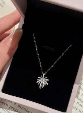 璀璨烟花项链女轻奢小众设计感锁骨链女新款爆款生日礼物