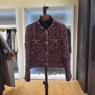 26春宋慧乔同款 美夏正品 优雅粗花呢小香风蕾丝短外套 MICHAA 韩代