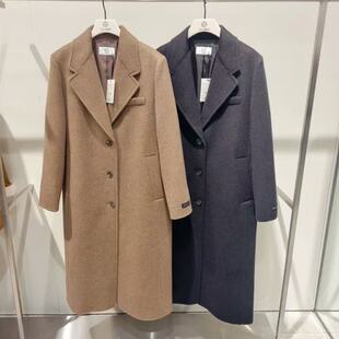 CC COLLECT韩国专柜代购冬新宽松时尚简单高级轻熟风外套毛呢大衣